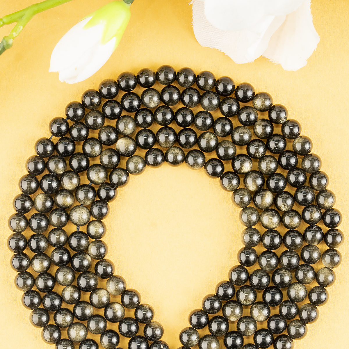 Golden Obsidian Beads, Natural Round Crystal Beads 4mm to 12mm | | Wiccan Center