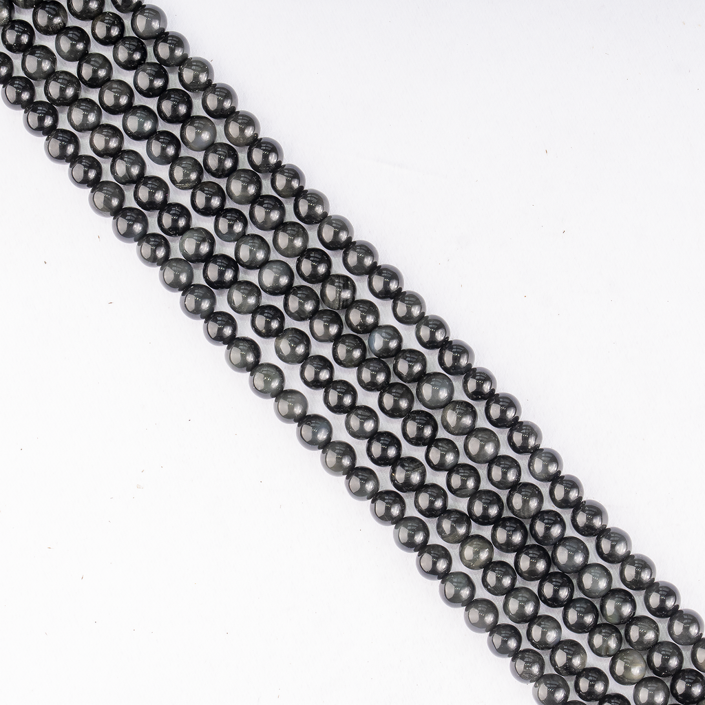 Black Obsidian Beads, Natural Round Crystal Beads 4mm to 14mm | Beads | Wiccan Center
