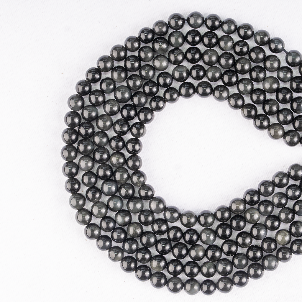 Black Obsidian Beads, Natural Round Crystal Beads 4mm to 14mm | Beads | Wiccan Center