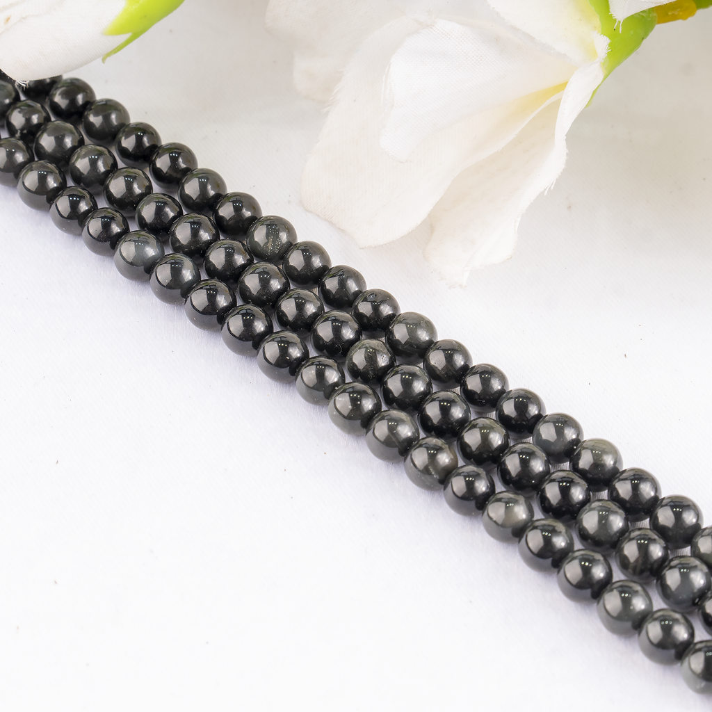 Black Obsidian Beads, Natural Round Crystal Beads 4mm to 14mm | Beads | Wiccan Center