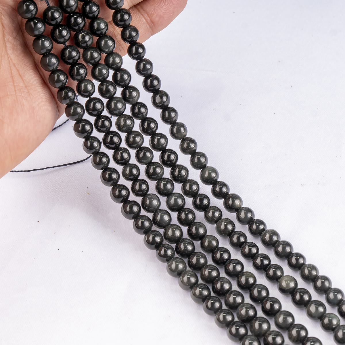Black Obsidian Beads, Natural Round Crystal Beads 4mm to 14mm | Beads | Wiccan Center