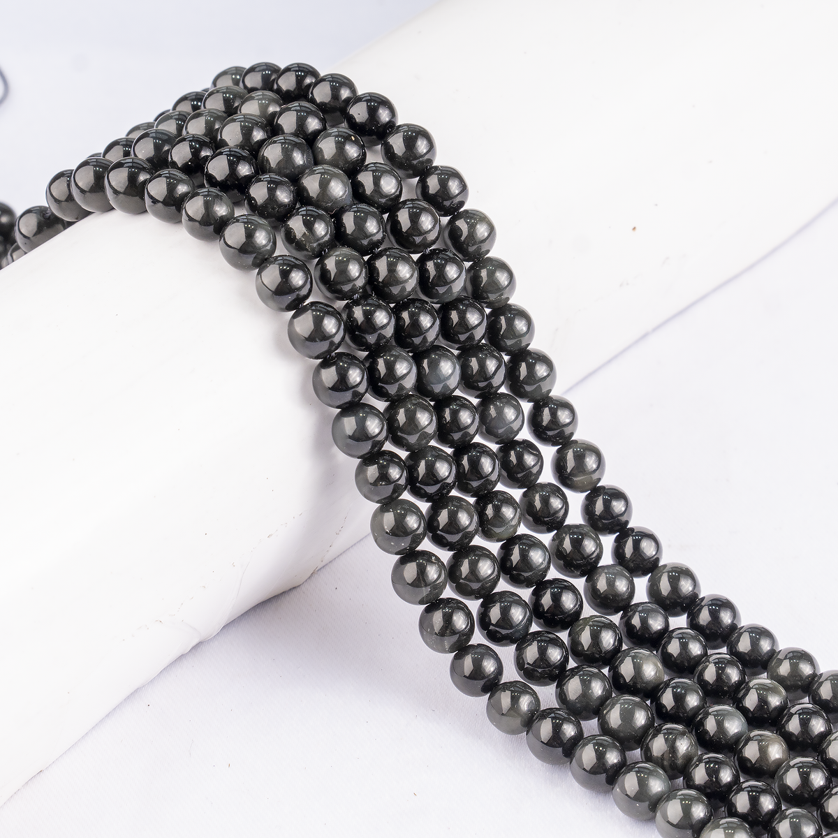 Black Obsidian Beads, Natural Round Crystal Beads 4mm to 14mm | Beads | Wiccan Center