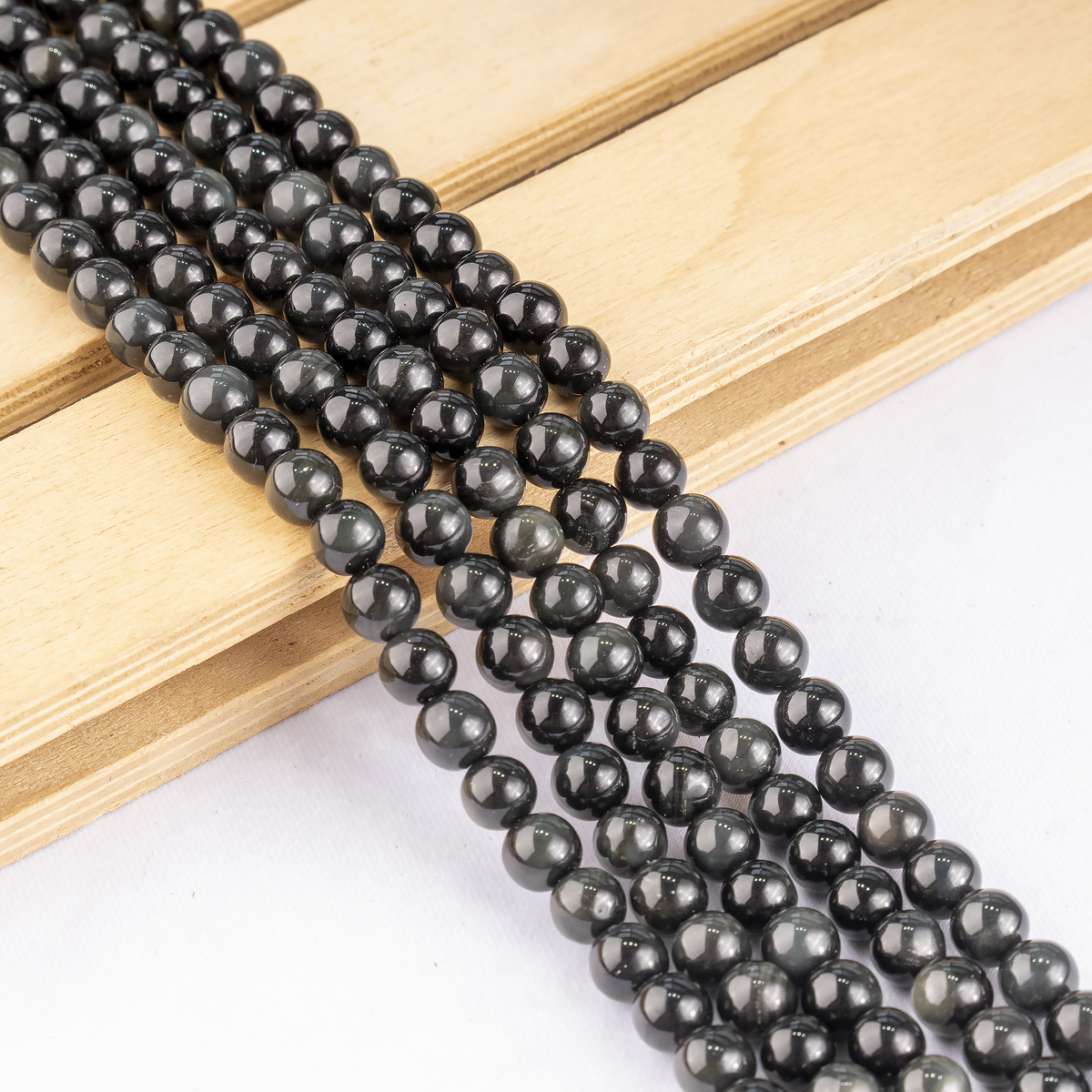 Black Obsidian Beads, Natural Round Crystal Beads 4mm to 14mm | Beads | Wiccan Center