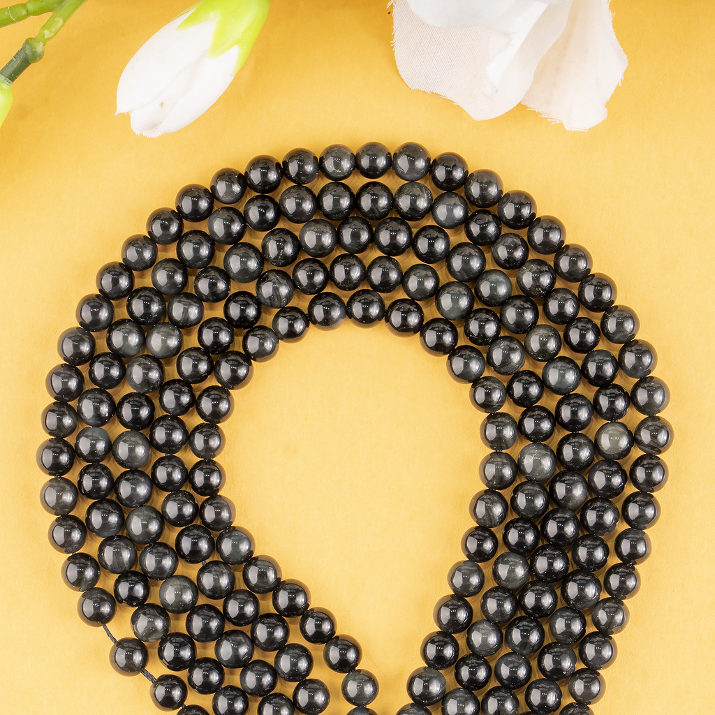 Black Obsidian Beads, Natural Round Crystal Beads 4mm to 14mm | Beads | Wiccan Center