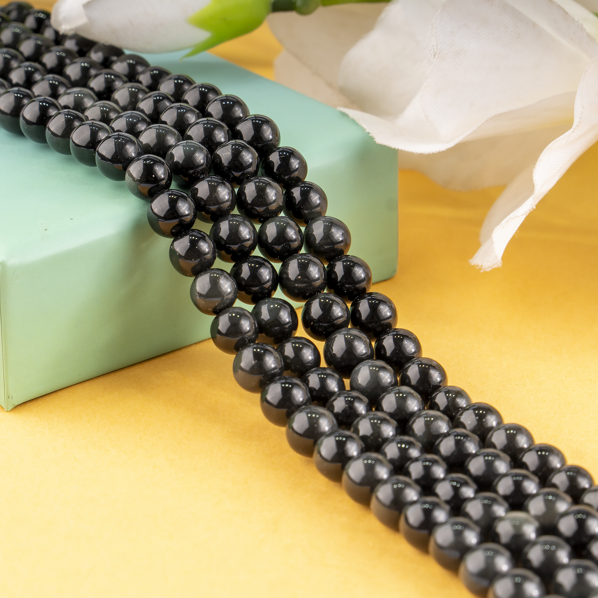 Black Obsidian Beads, Natural Round Crystal Beads 4mm to 14mm | Beads | Wiccan Center