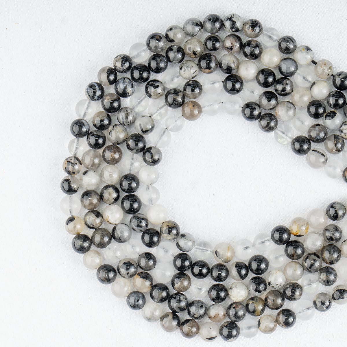 Black Rutile Beads, Natural Round Crystal Beads 6mm to 12mm | Beads | Wiccan Center