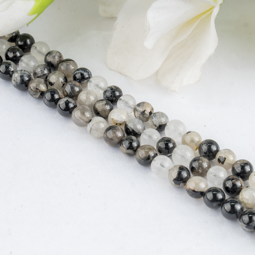 Black Rutile Beads, Natural Round Crystal Beads 6mm to 12mm | Beads | Wiccan Center