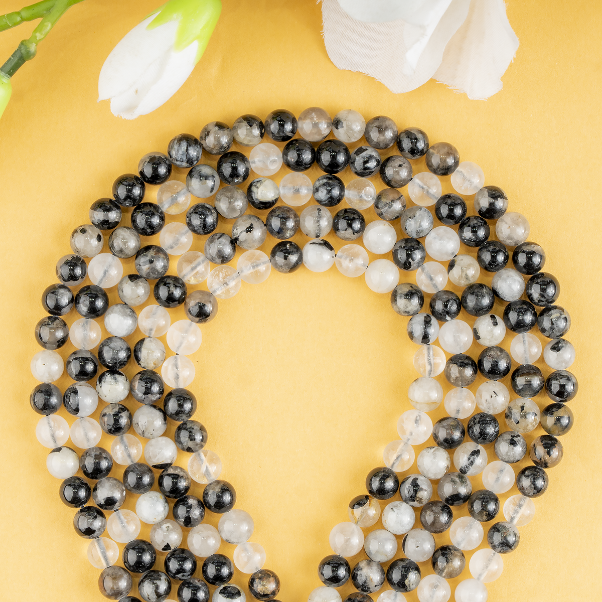 Black Rutile Beads, Natural Round Crystal Beads 6mm to 12mm | Beads | Wiccan Center