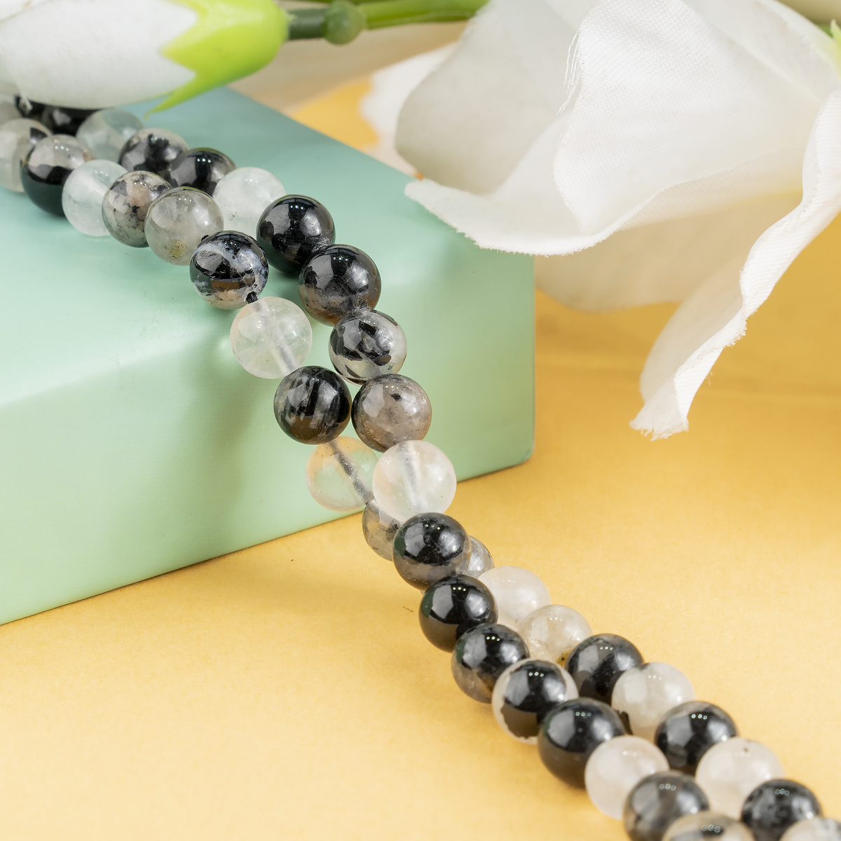 Black Rutile Beads, Natural Round Crystal Beads 6mm to 12mm | Beads | Wiccan Center