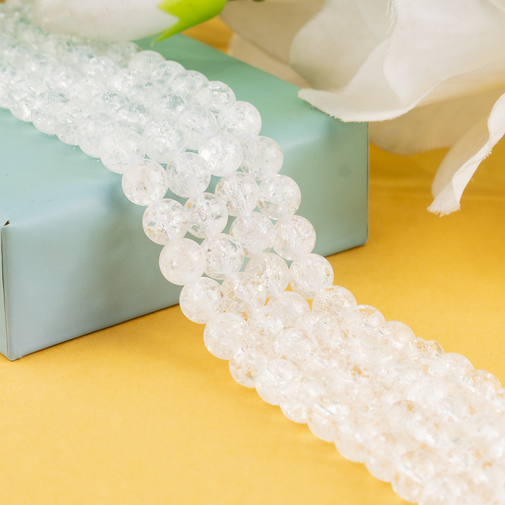 Crack Crystal Beads, Natural Round Crystal Beads 8mm, 10mm