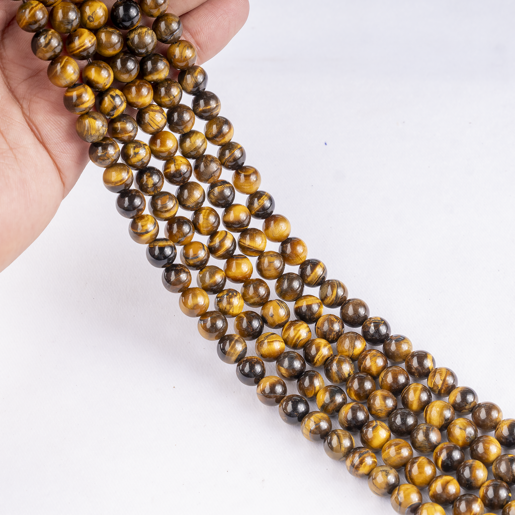 Tiger Eye Beads, Natural Round Crystal Beads 4mm to 16mm | | Wiccan Center