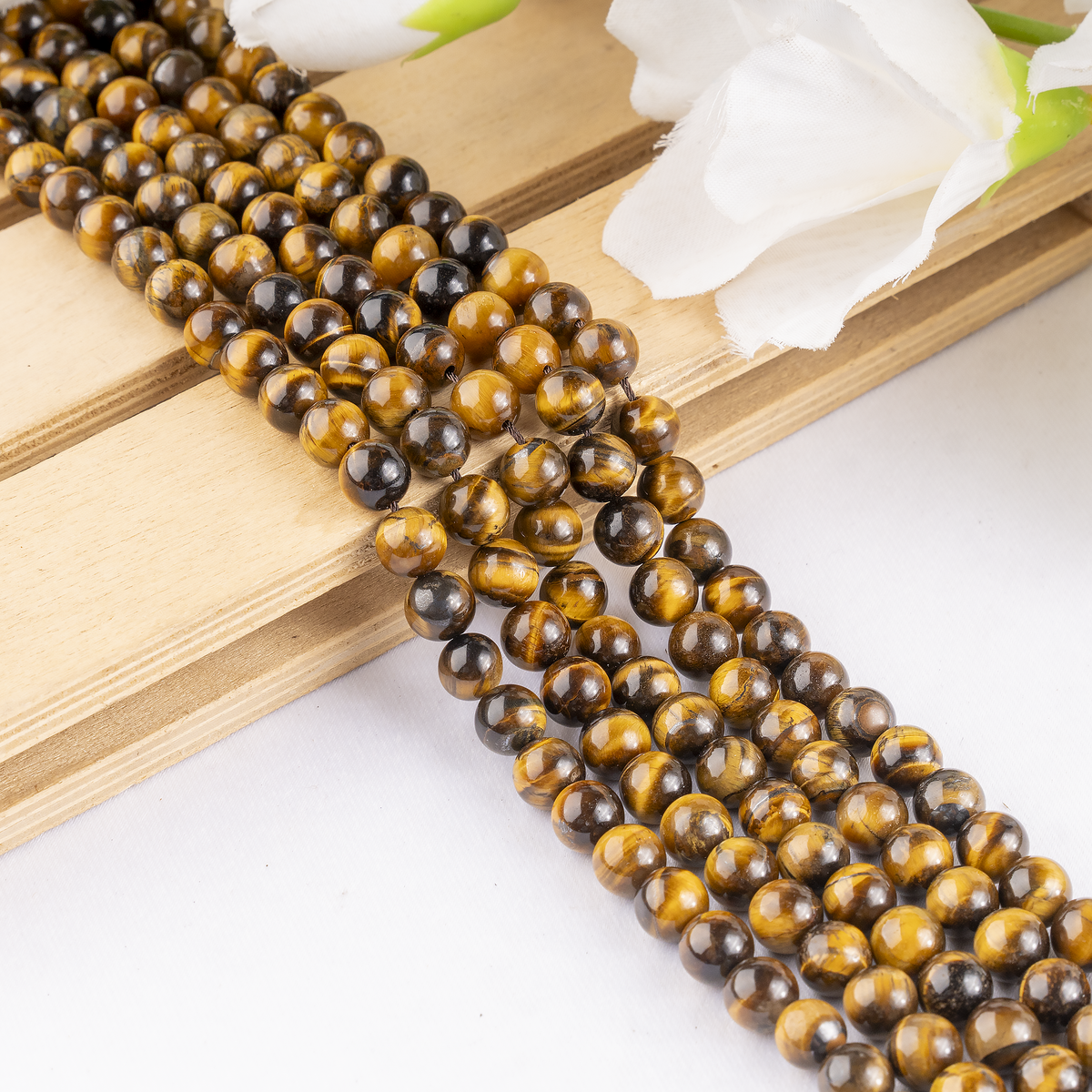 Tiger Eye Beads, Natural Round Crystal Beads 4mm to 16mm | | Wiccan Center