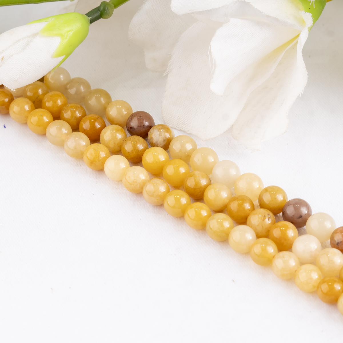 Yellow Aventurine Beads, Natural Round Crystal Beads 6mm to 10mm | | Wiccan Center