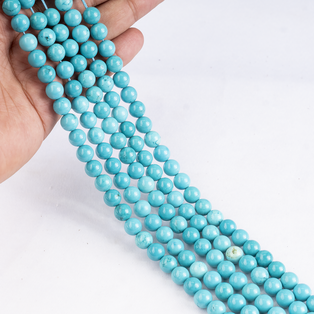 Turquoise Howlite Beads, Natural Round Crystal Beads 4mm to 12mm | | Wiccan Center