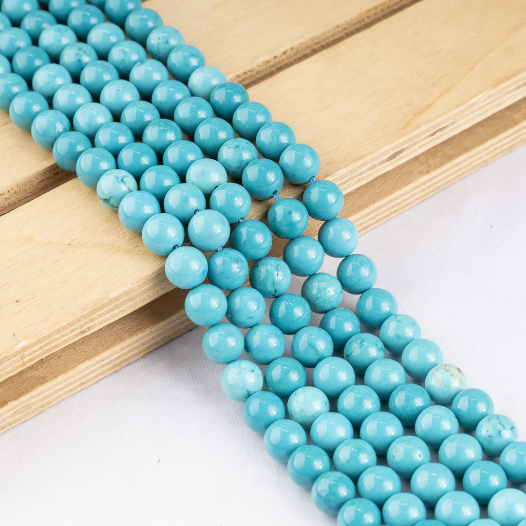 Turquoise Howlite Beads, Natural Round Crystal Beads 4mm to 12mm | | Wiccan Center
