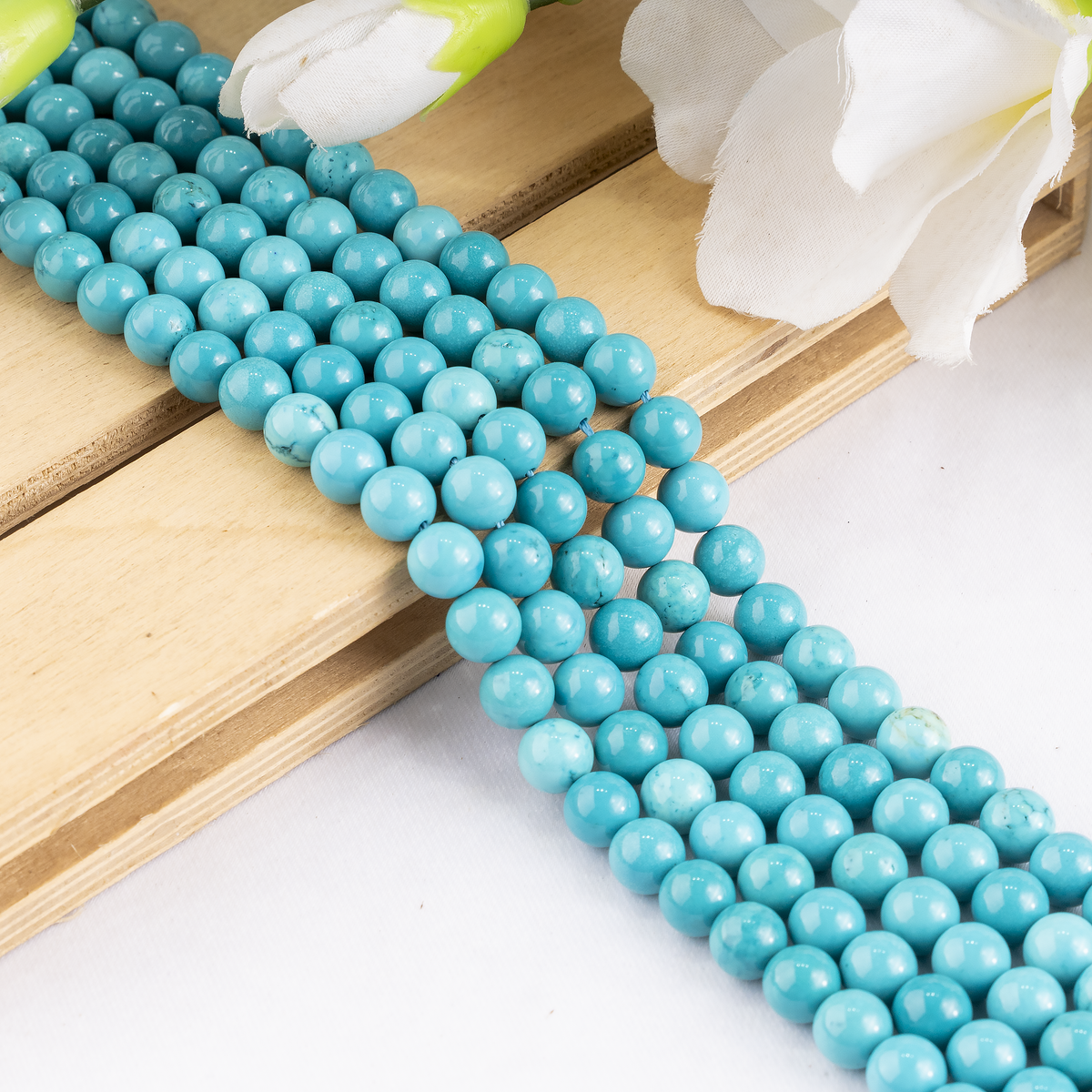 Turquoise Howlite Beads, Natural Round Crystal Beads 4mm to 12mm | | Wiccan Center