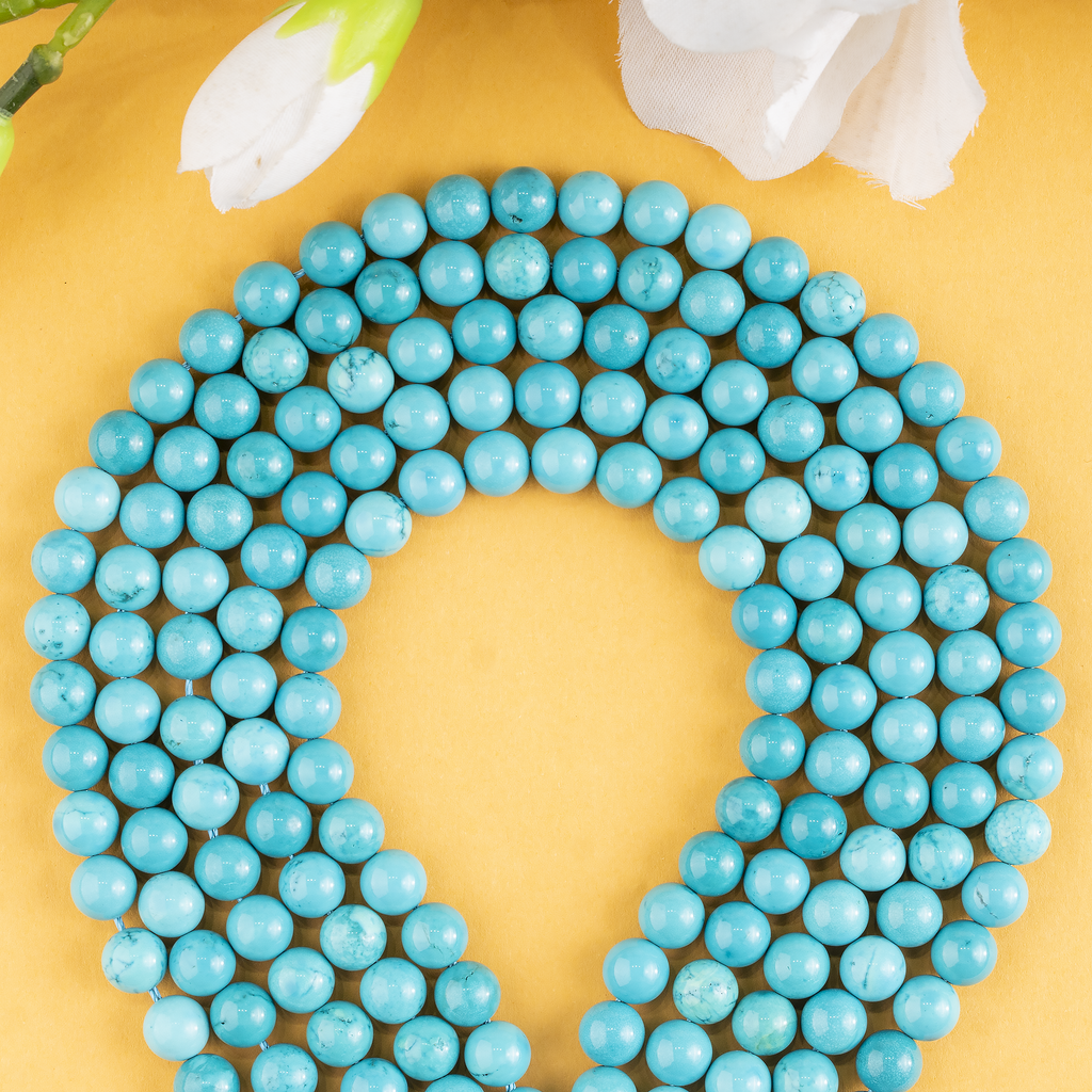 Turquoise Howlite Beads, Natural Round Crystal Beads 4mm to 12mm | | Wiccan Center