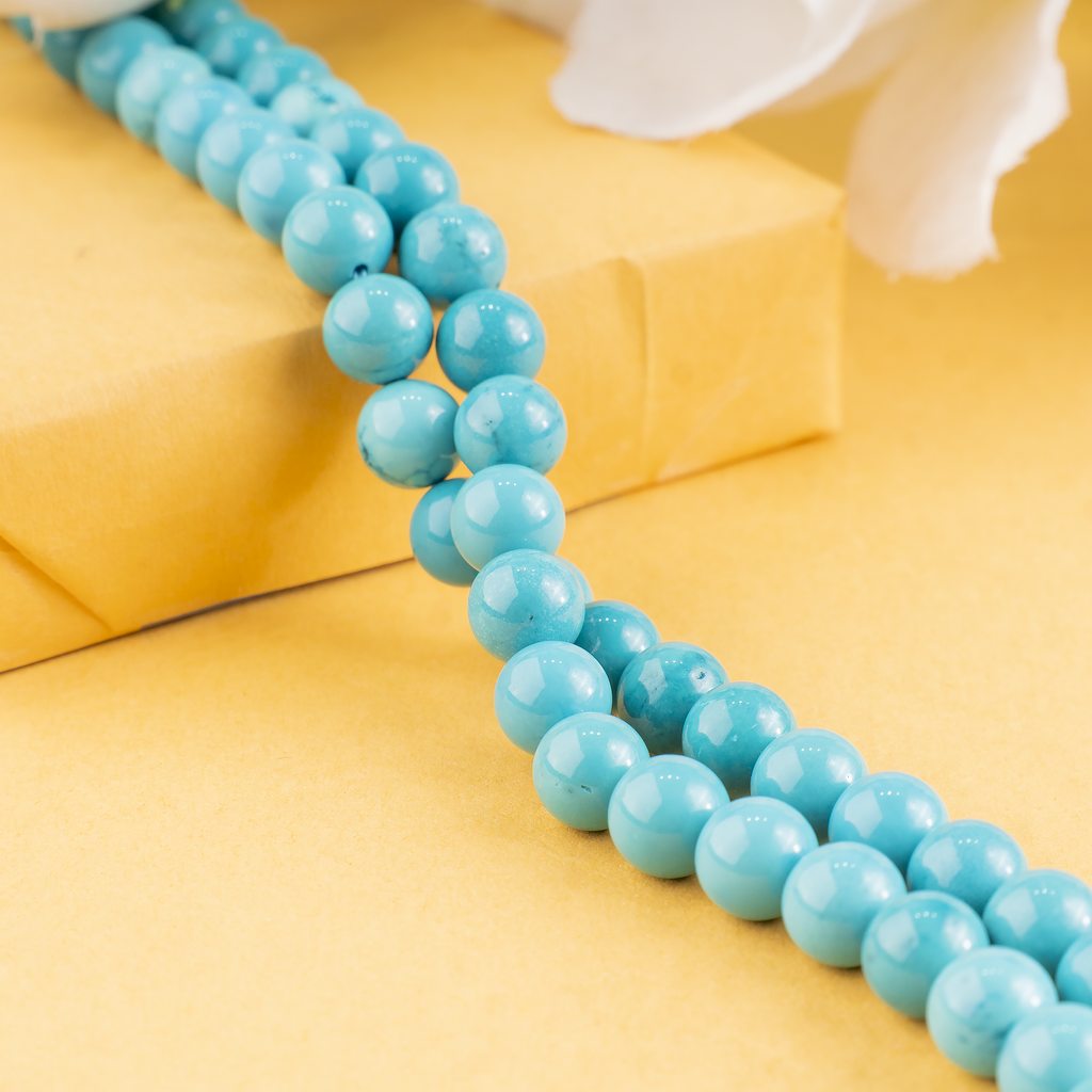 Turquoise Howlite Beads, Natural Round Crystal Beads 4mm to 12mm | | Wiccan Center