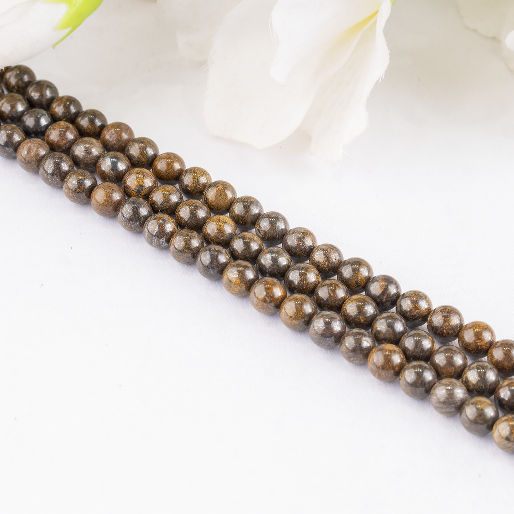 Bronzite Beads, Natural Round Crystal Beads 4mm to 12mm
