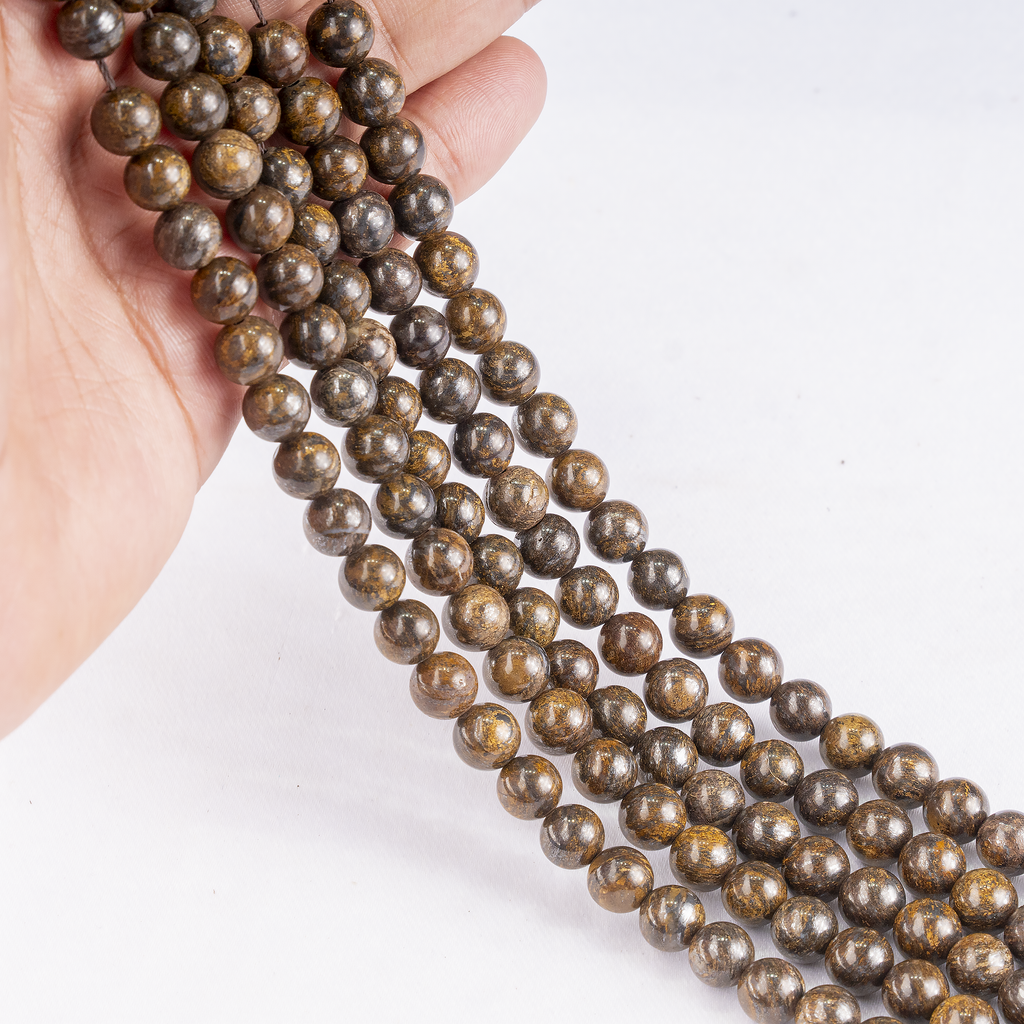 Bronzite Beads, Natural Round Crystal Beads 4mm to 12mm