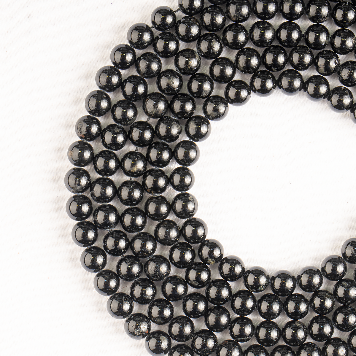 Black Tourmaline Beads, Natural Round Crystal Beads 4mm to 12mm | Beads | Wiccan Center