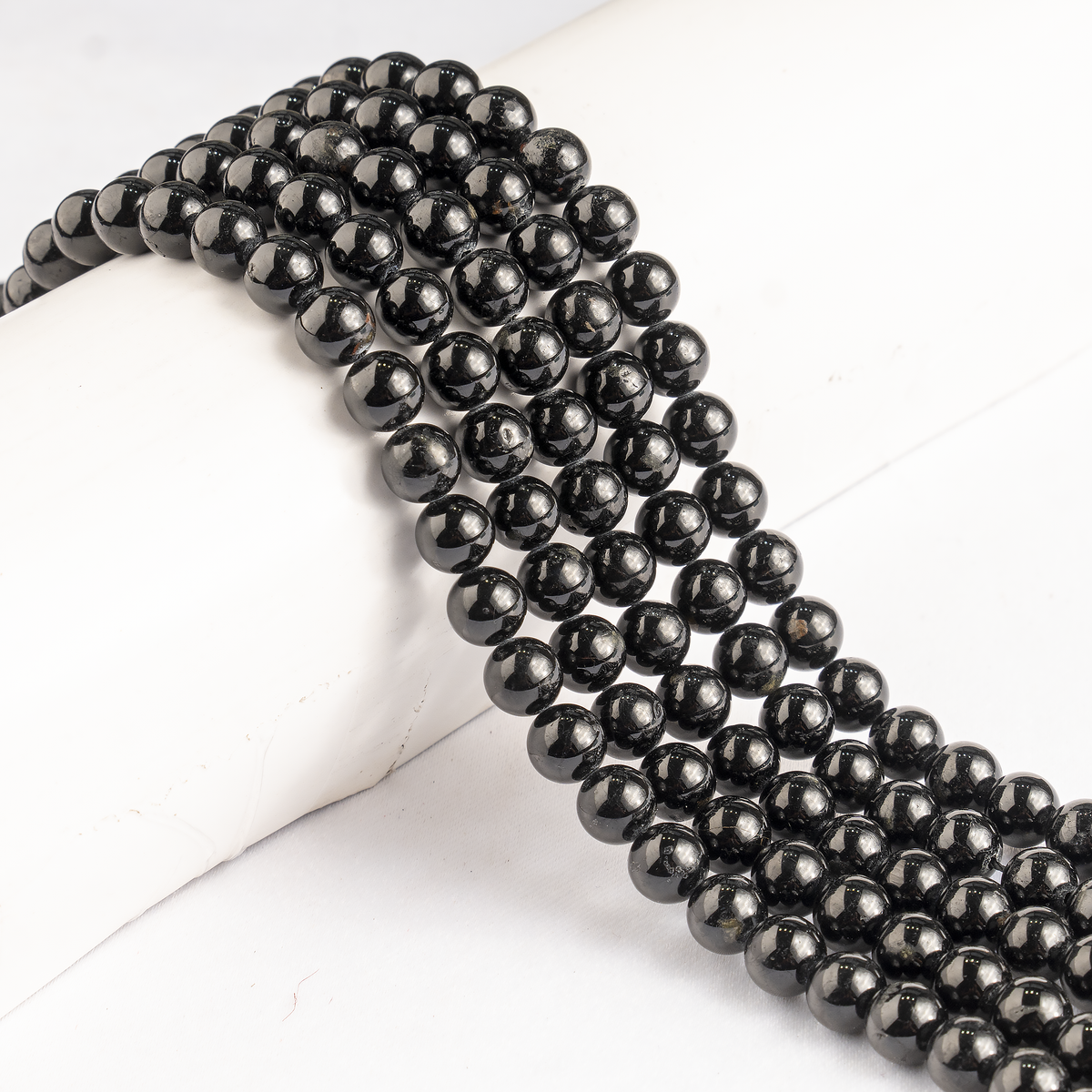 Black Tourmaline Beads, Natural Round Crystal Beads 4mm to 12mm | Beads | Wiccan Center