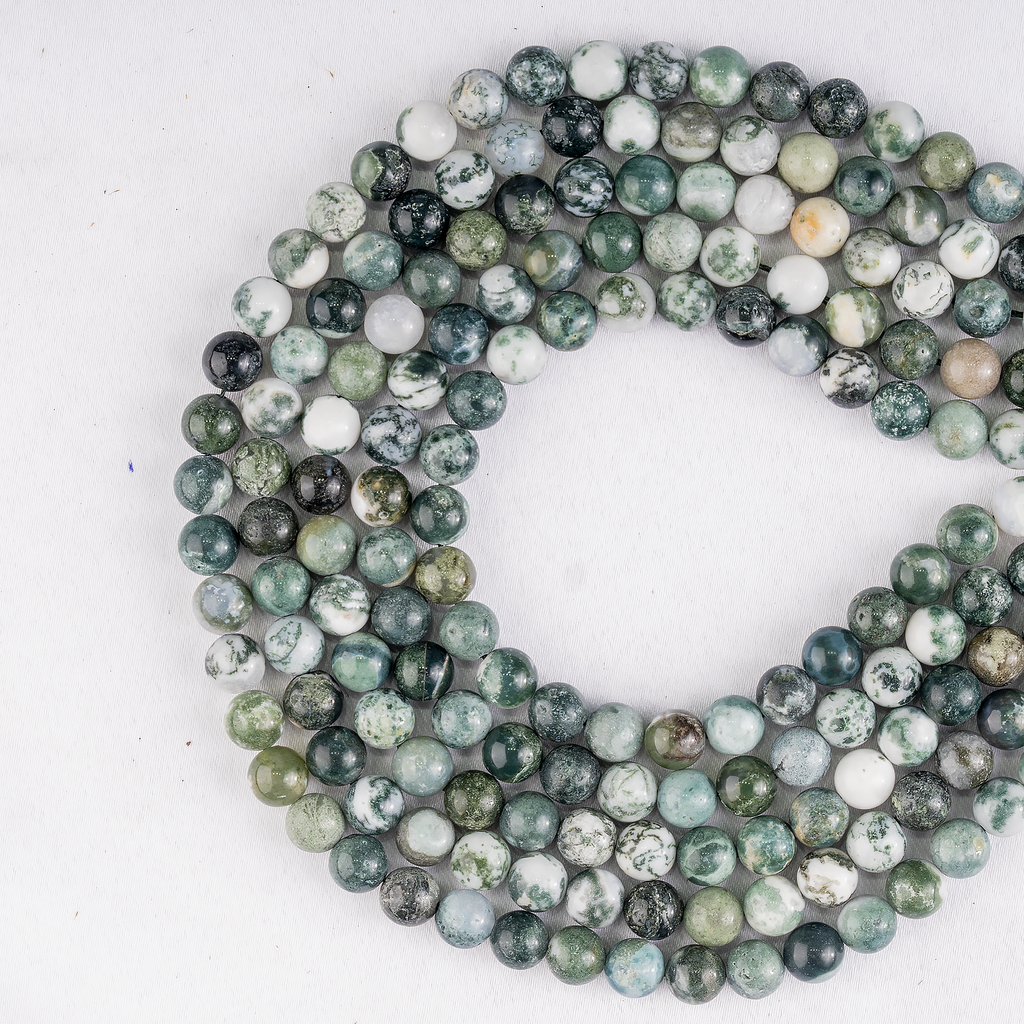 Tree Agate Beads, Natural Round Crystal Beads 4mm to 12mm | | Wiccan Center