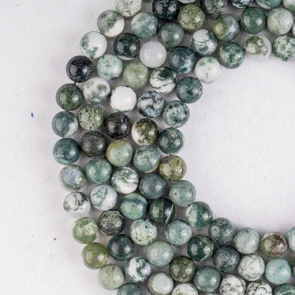 Tree Agate Beads, Natural Round Crystal Beads 4mm to 12mm | | Wiccan Center
