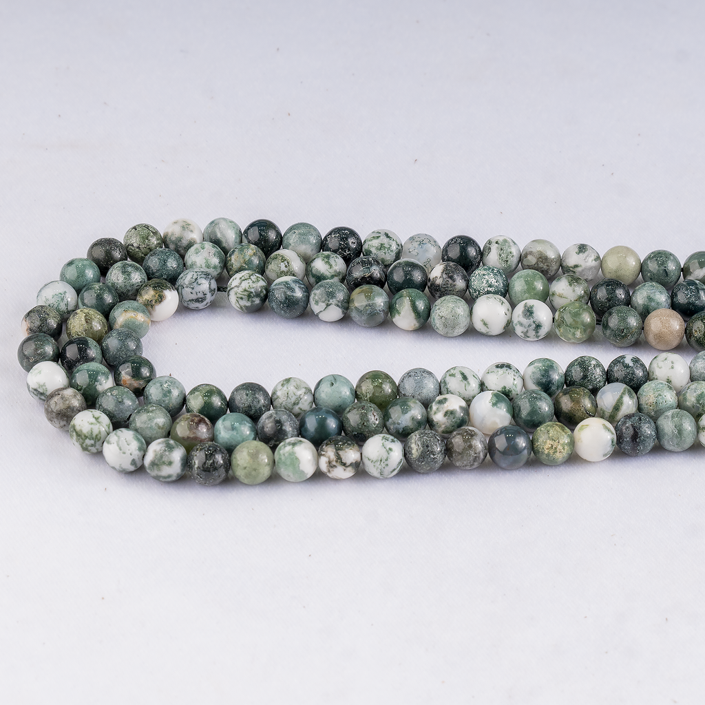Tree Agate Beads, Natural Round Crystal Beads 4mm to 12mm | | Wiccan Center