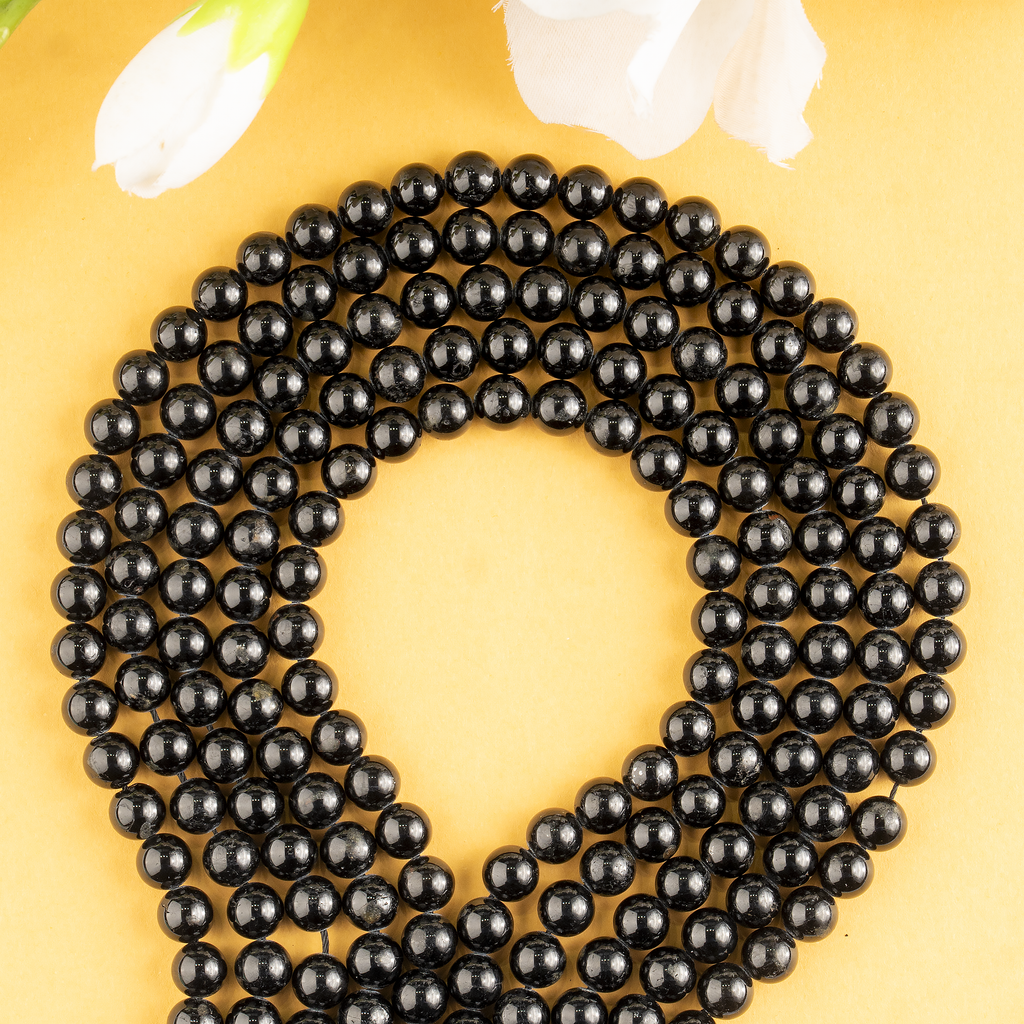 Black Tourmaline Beads, Natural Round Crystal Beads 4mm to 12mm | Beads | Wiccan Center