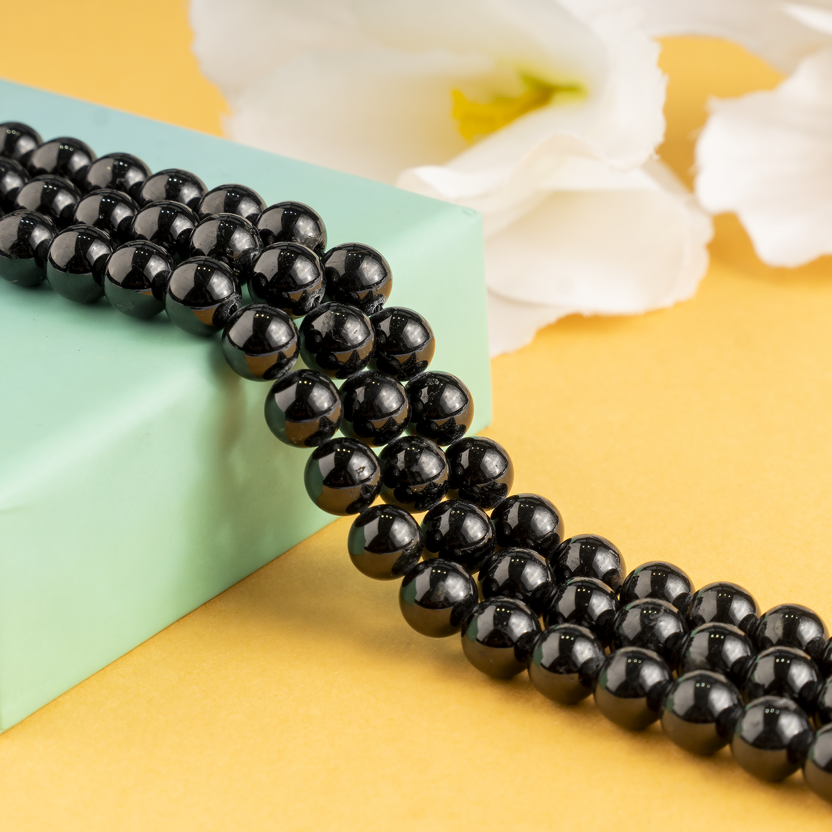 Black Tourmaline Beads, Natural Round Crystal Beads 4mm to 12mm | Beads | Wiccan Center
