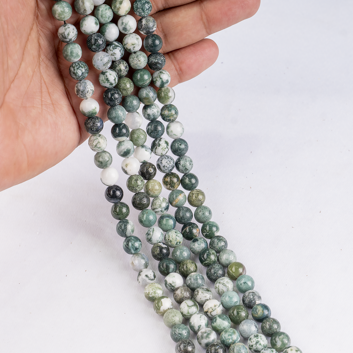 Tree Agate Beads, Natural Round Crystal Beads 4mm to 12mm | | Wiccan Center