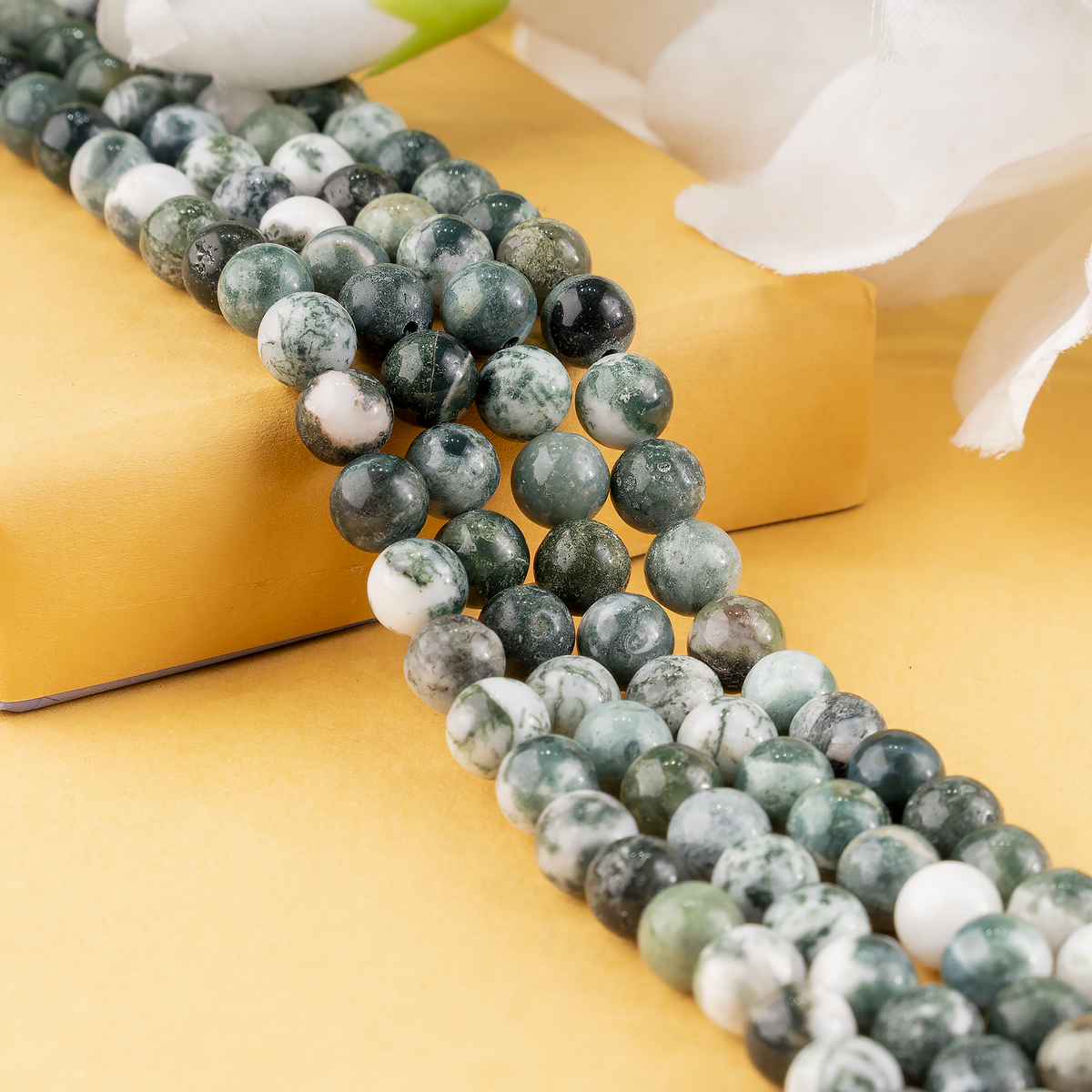 Tree Agate Beads, Natural Round Crystal Beads 4mm to 12mm | | Wiccan Center