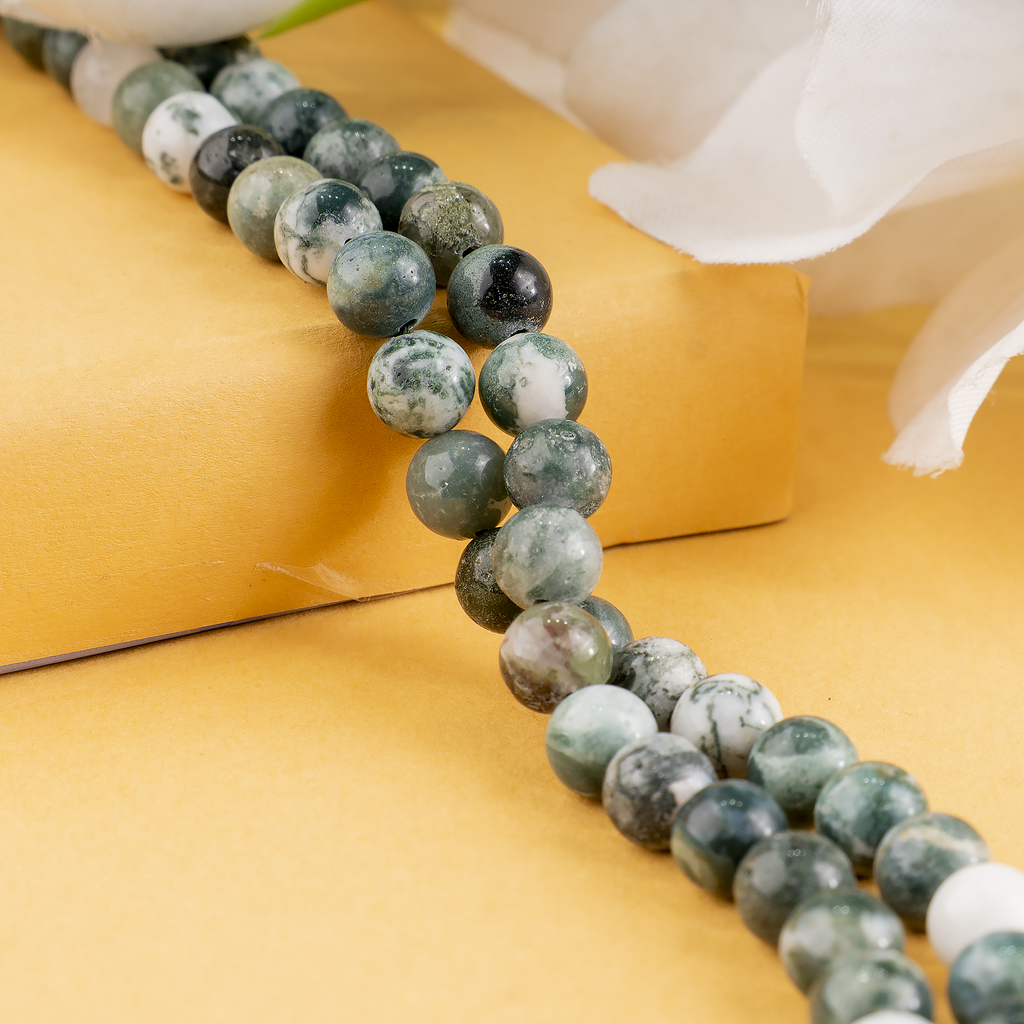 Tree Agate Beads, Natural Round Crystal Beads 4mm to 12mm | | Wiccan Center
