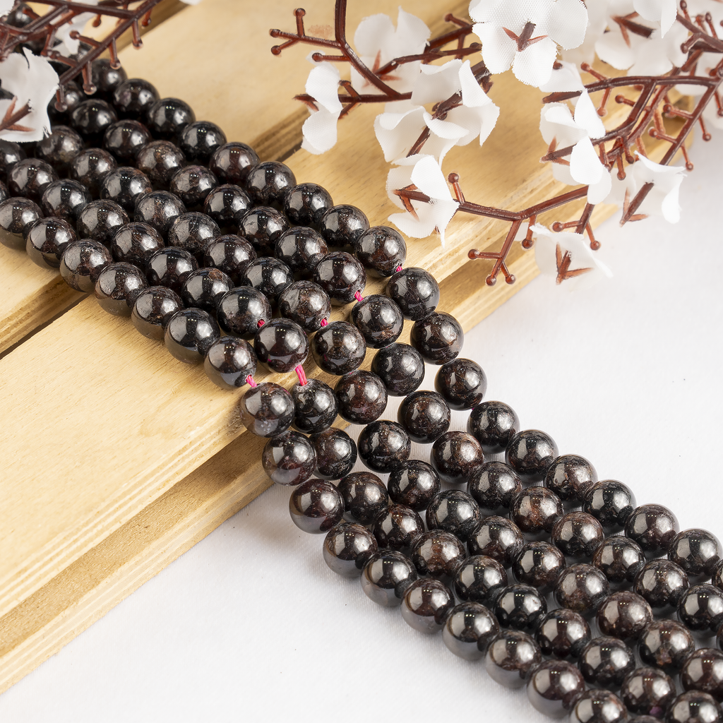 Garnet Beads, Natural Round Crystal Beads 4mm to 12mm | | Wiccan Center
