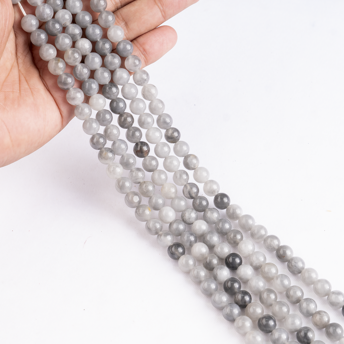 Cloudy Quartz Beads, Natural Round Crystal Beads 6mm to 10mm
