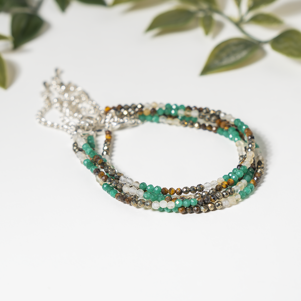 Money Magnet Crystal anklet for Healing, Protection & Grounding – Natural