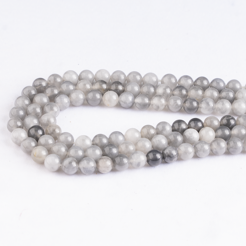 Cloudy Quartz Beads, Natural Round Crystal Beads 6mm to 10mm