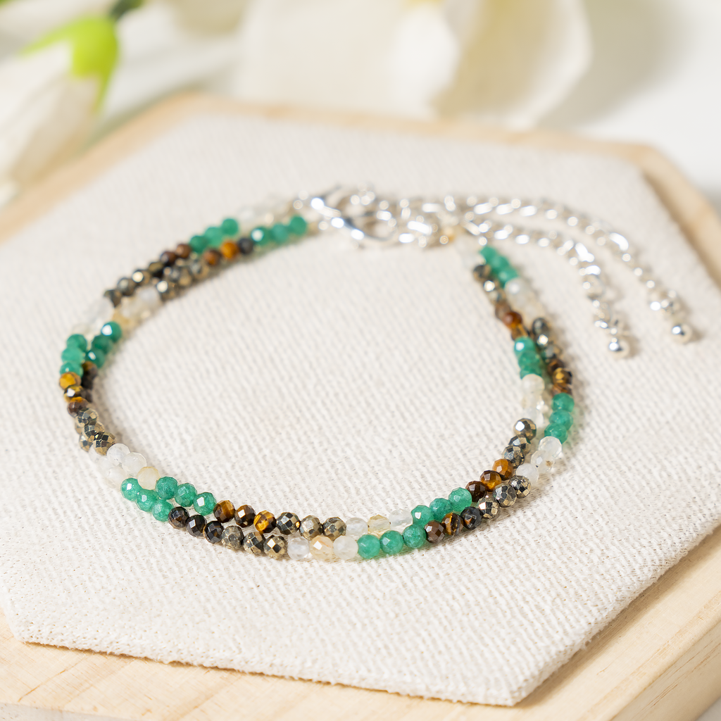 Money Magnet Crystal anklet for Healing, Protection & Grounding – Natural