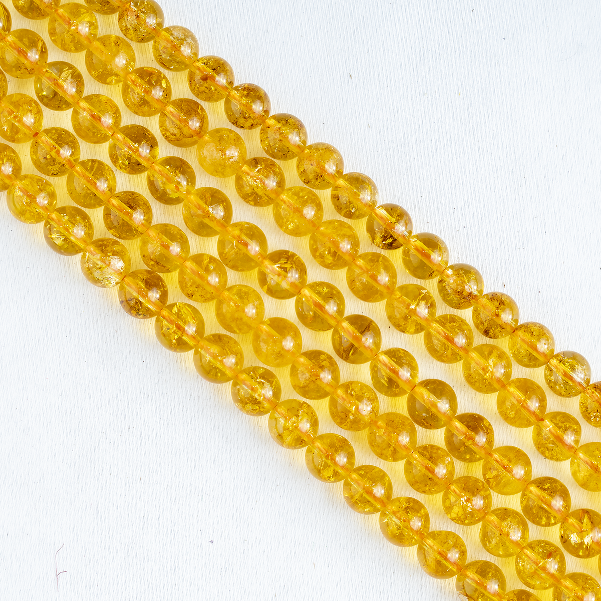 Citrine Heated Beads, Natural Round Crystal Beads 6mm to 10mm | Beads | Wiccan Center