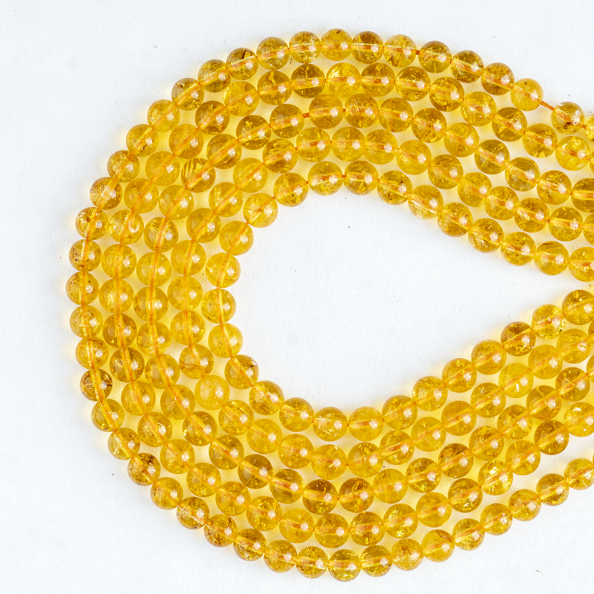 Citrine Heated Beads, Natural Round Crystal Beads 6mm to 10mm | Beads | Wiccan Center