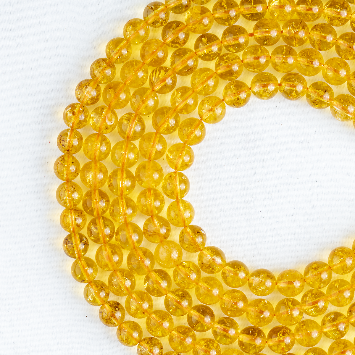 Citrine Heated Beads, Natural Round Crystal Beads 6mm to 10mm | Beads | Wiccan Center