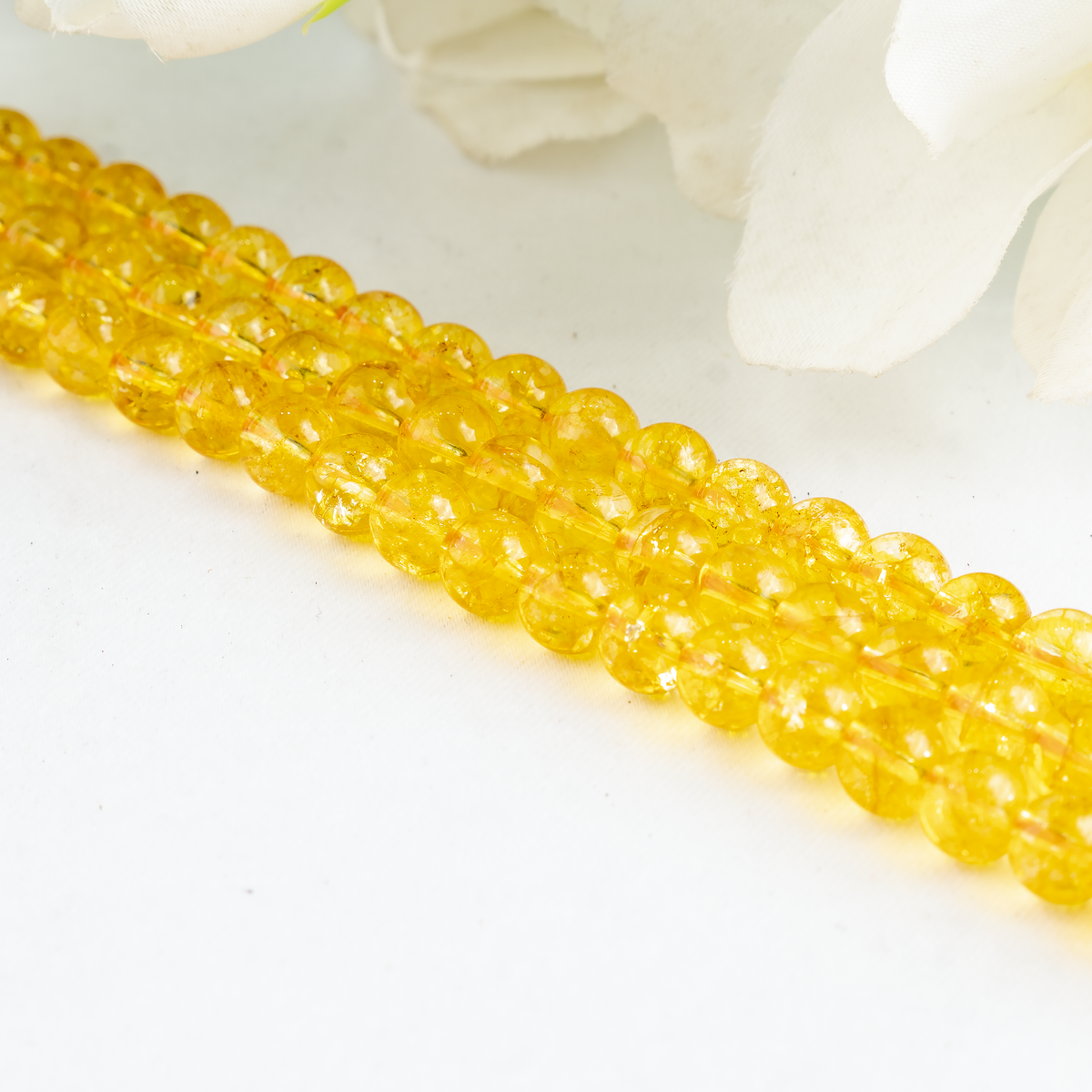 Citrine Heated Beads, Natural Round Crystal Beads 6mm to 10mm | Beads | Wiccan Center