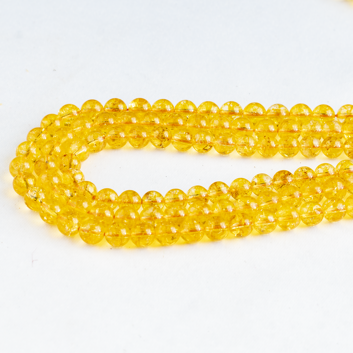 Citrine Heated Beads, Natural Round Crystal Beads 6mm to 10mm | Beads | Wiccan Center