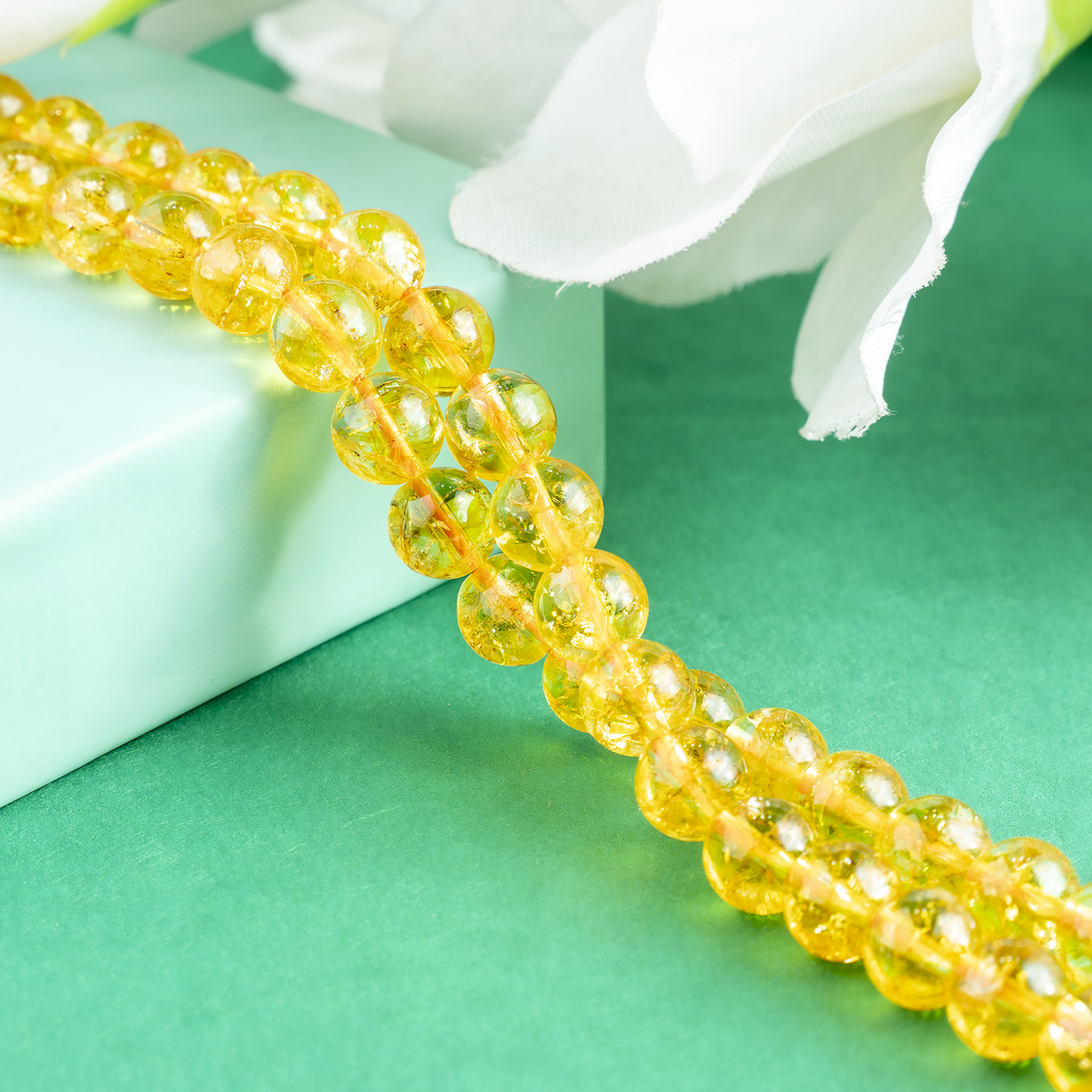 Citrine Heated Beads, Natural Round Crystal Beads 6mm to 10mm | Beads | Wiccan Center