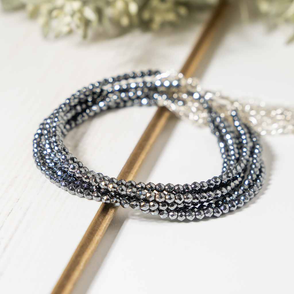 Hematite Crystal anklet for Healing, Protection & Grounding – Natural