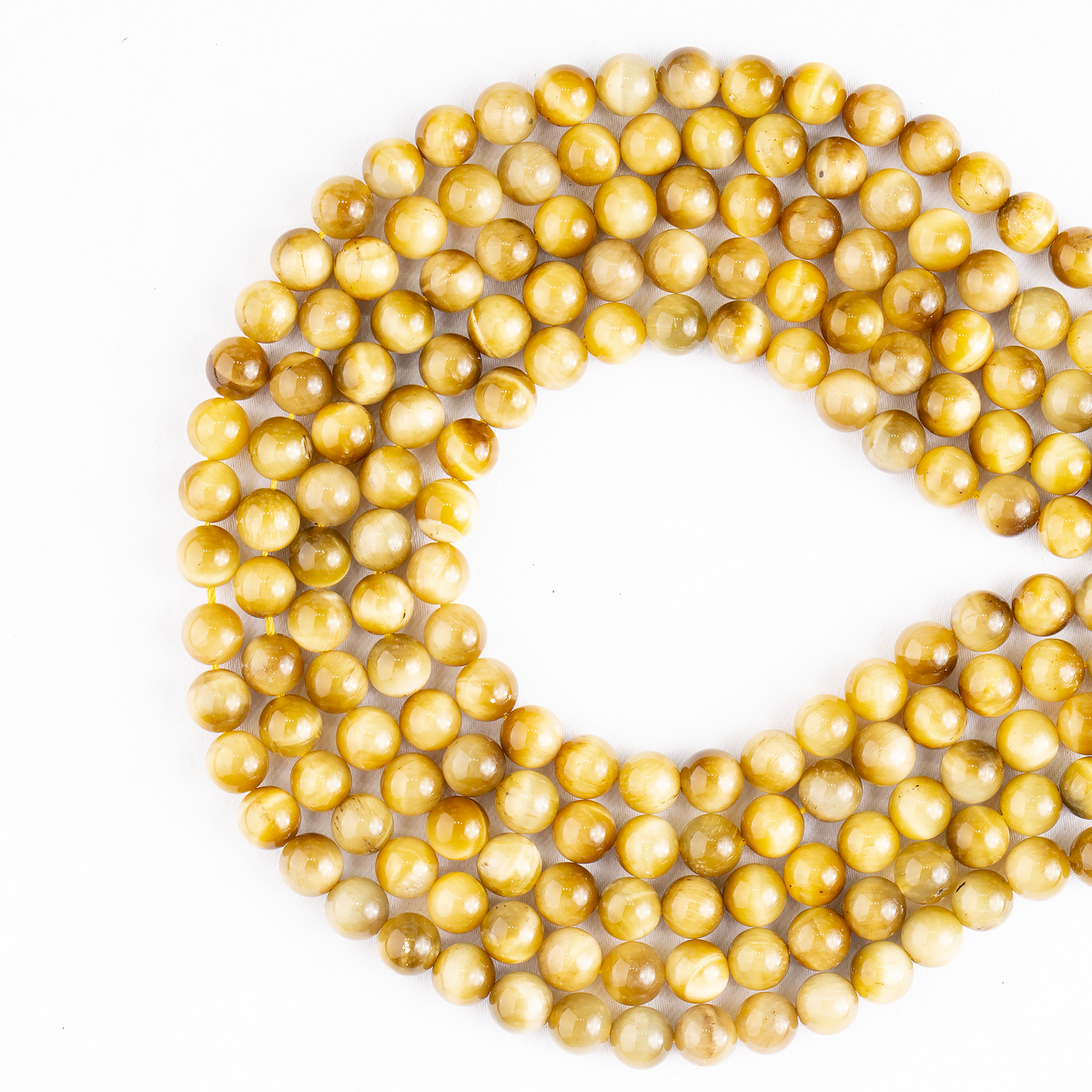 Tiger Cats Eye Yellow Heated Beads, Natural Round Crystal Beads 4mm to 14mm