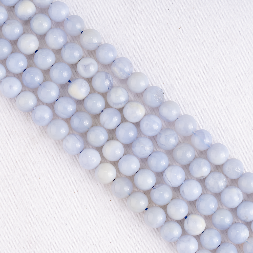 Blue Lace agate Beads, Natural Round Crystal Beads 4mm to 10mm | Beads | Wiccan Center