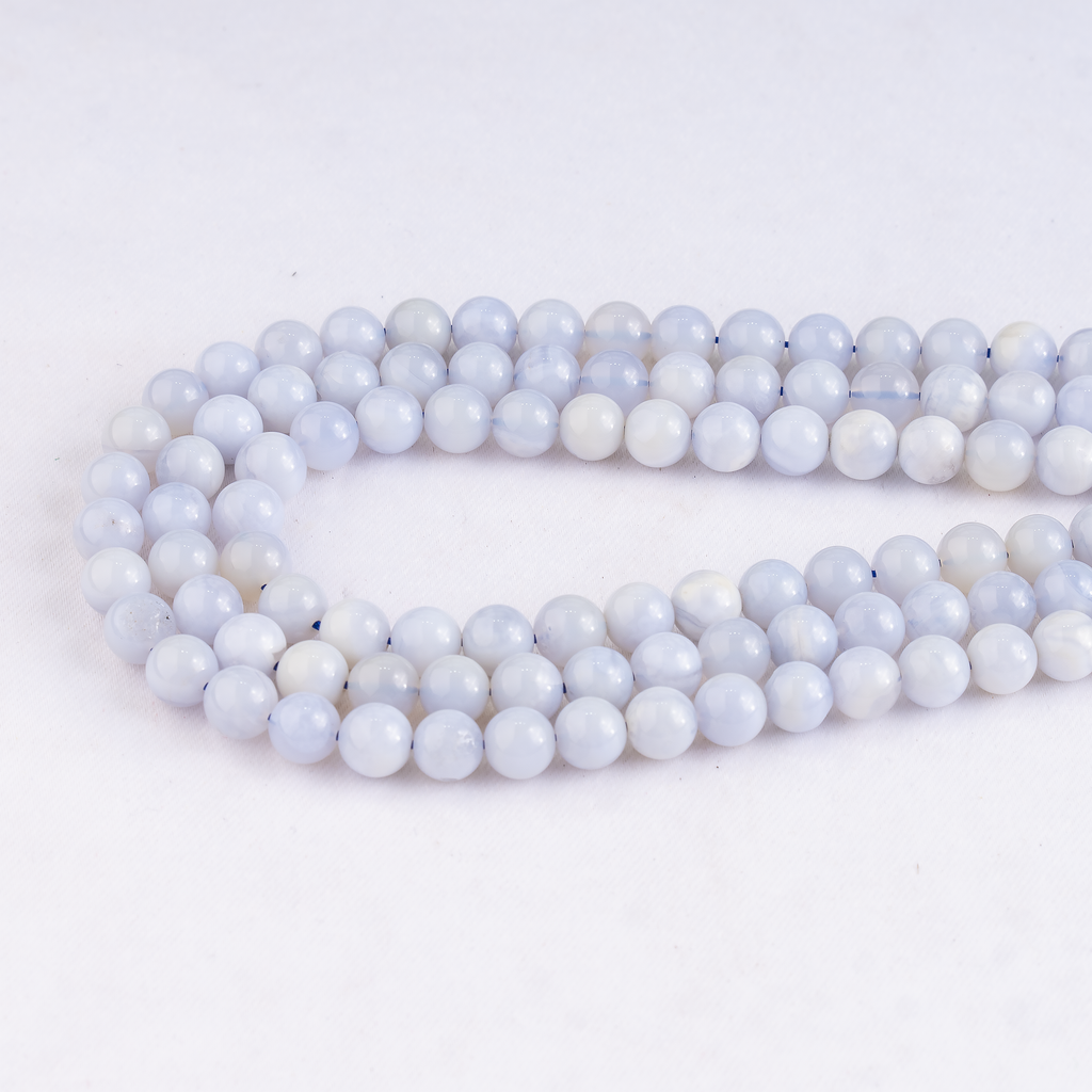 Blue Lace agate Beads, Natural Round Crystal Beads 4mm to 10mm | Beads | Wiccan Center