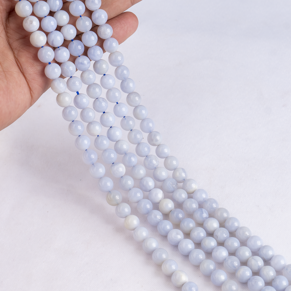 Blue Lace agate Beads, Natural Round Crystal Beads 4mm to 10mm | Beads | Wiccan Center